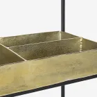 Consola de diseño moderno y elegante en acero y vidrio Homemotion - Malpensa Viadurini