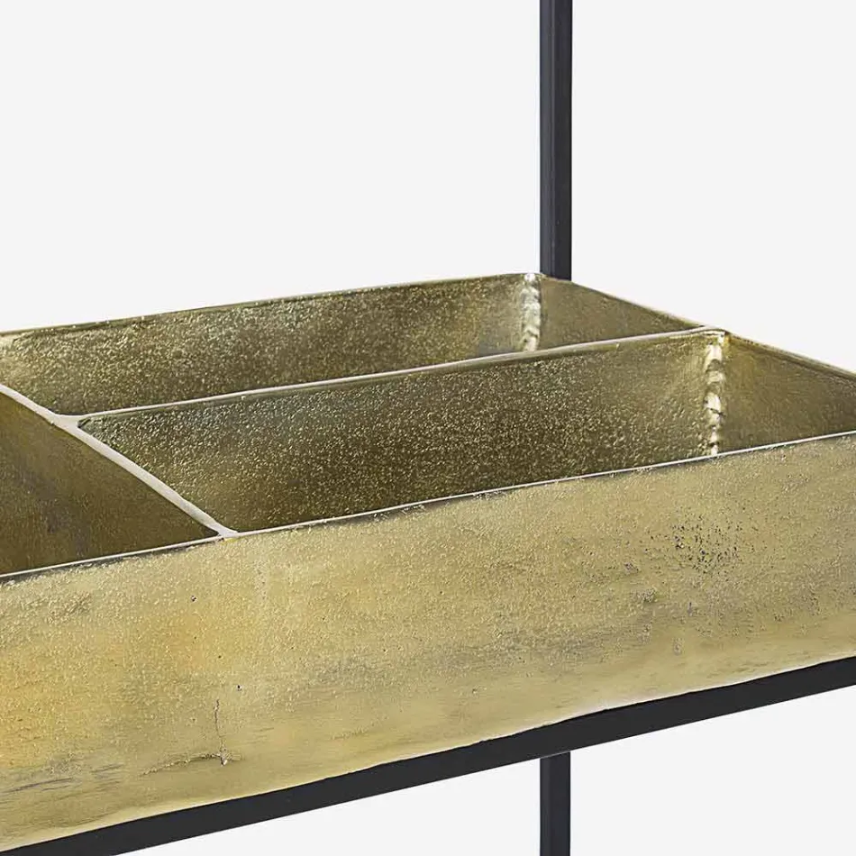 Consola de diseño moderno y elegante en acero y vidrio Homemotion - Malpensa Viadurini