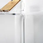 Mesa consola moderna en plexiglás transparente o multicolor, fabricada en Italia - Emy Viadurini