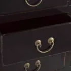 Consola de madera de olmo negro de diseño vintage con 5 cajones Homemotion - Sonten Viadurini