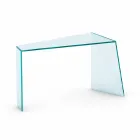 Consola para entrada moderna en vidrio extralight Made in Italy - Rosalia Viadurini
