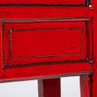 Consola Roja en Madera de Olmo con 3 Cajones Design Homemotion - Sonten Viadurini