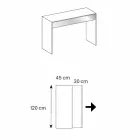 Consola de vidrio ahumado con cajón Made in Italy - Mantra Viadurini