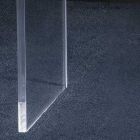 Consola para sala de estar en cristal acrílico transparente minimalista - Amedea Viadurini