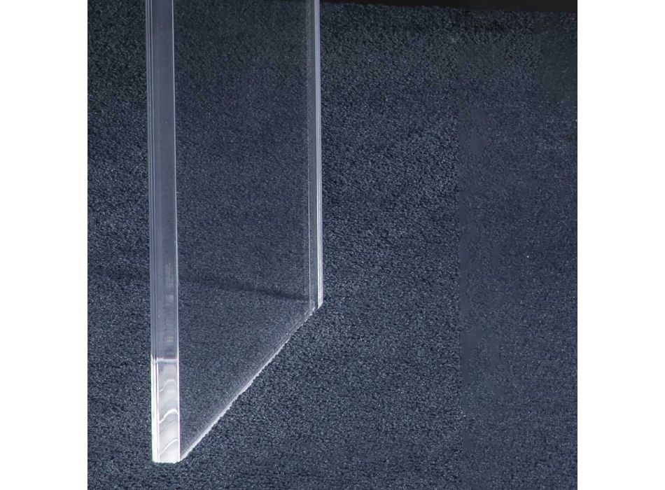 Consola para sala de estar en cristal acrílico transparente minimalista - Amedea Viadurini