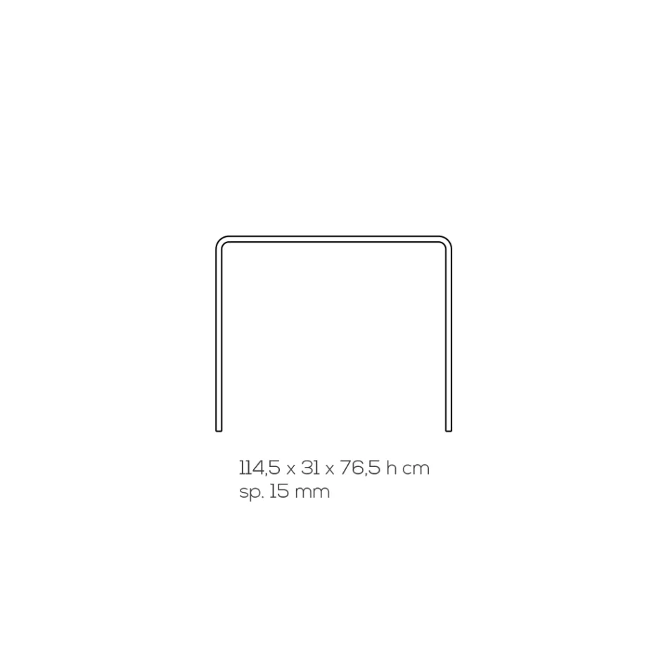 Consola para sala de estar en cristal acrílico transparente minimalista - Amedea Viadurini