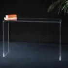Consola para sala de estar en cristal acrílico transparente minimalista - Amedea Viadurini