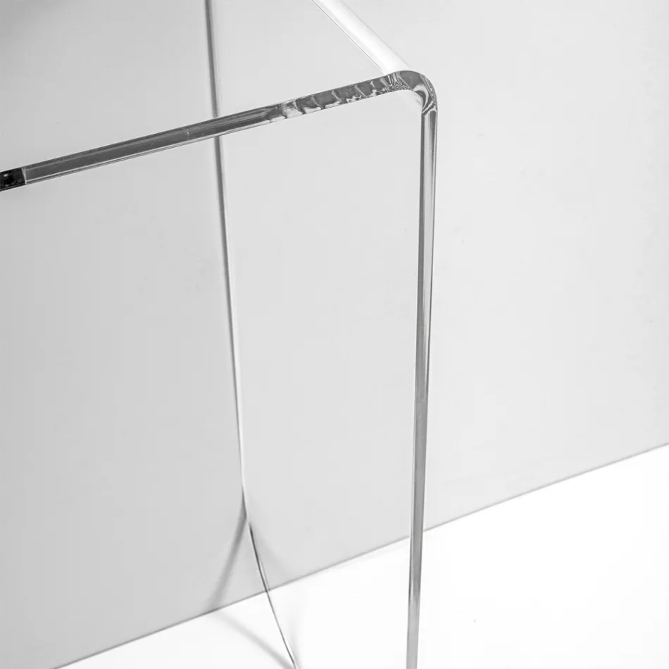 Consola Alarico de plexiglás transparente con diseño moderno, fabricada en Italia. Viadurini