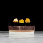 Contenedor de centro de mesa de mármol laminado de lujo italiano - Leonida Viadurini