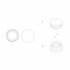 Contenedor de centro de mesa de mármol laminado de lujo italiano - Leonida Viadurini