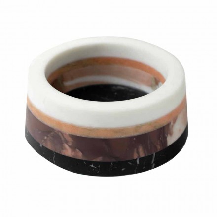 Contenedor de centro de mesa de mármol laminado de lujo italiano - Leonida Viadurini