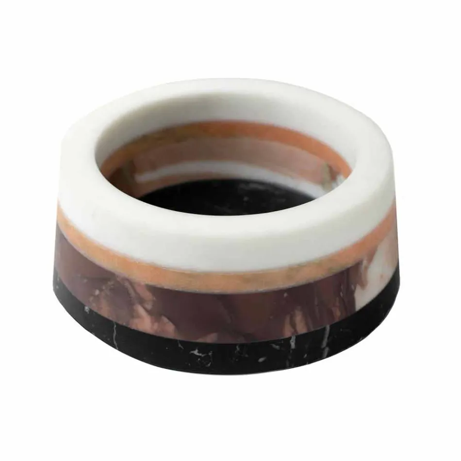 Contenedor de centro de mesa de mármol laminado de lujo italiano - Leonida Viadurini