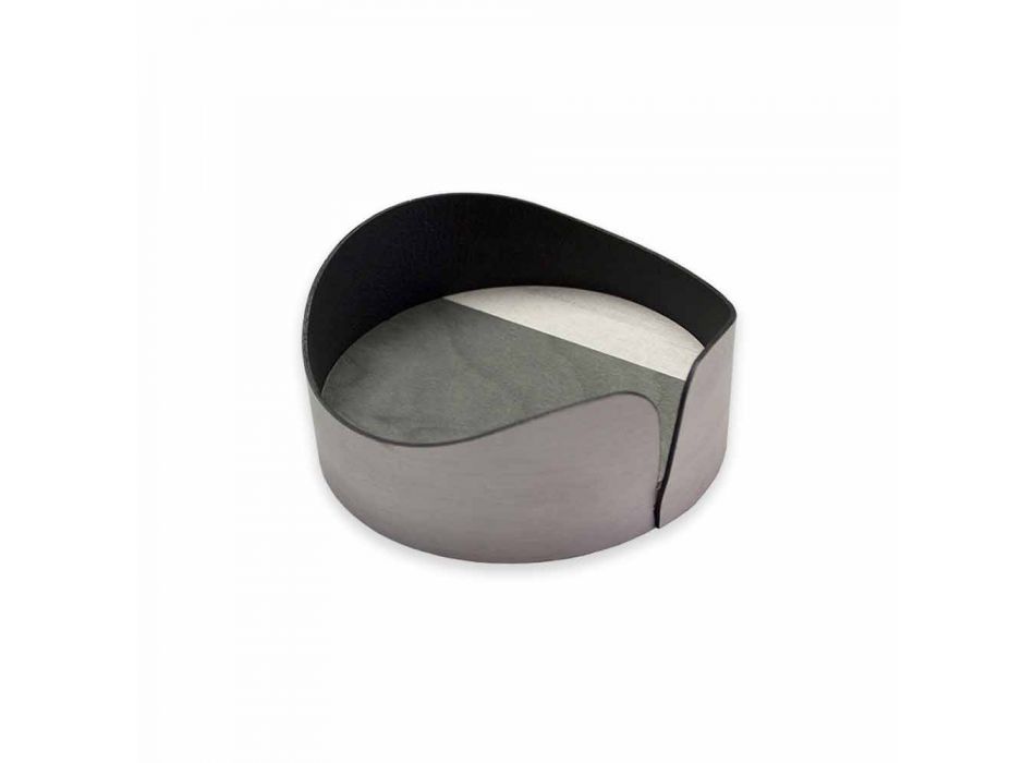 Caja Circular Moderna en Madera Real Made in Italy - Stan Viadurini