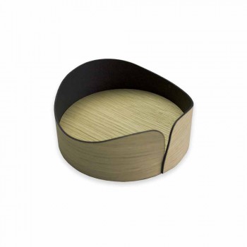 Caja Circular Moderna en Madera Real Made in Italy - Stan