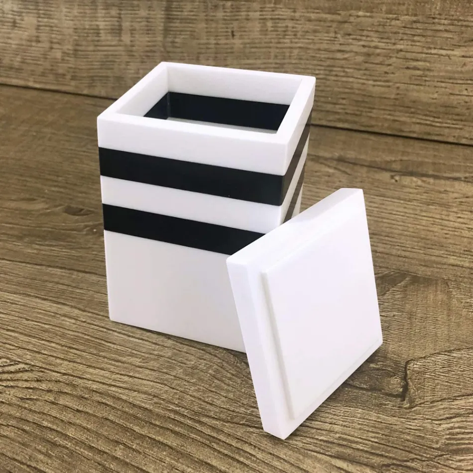 Recipiente para especias con tapa de corian italiano de alta calidad - Picante Viadurini