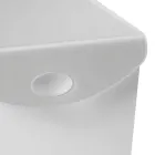 Cesto de ropa en madera y cristal acrílico coloreado - Brugio Viadurini