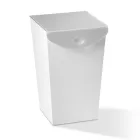 Cesto de ropa en madera y cristal acrílico coloreado - Brugio Viadurini