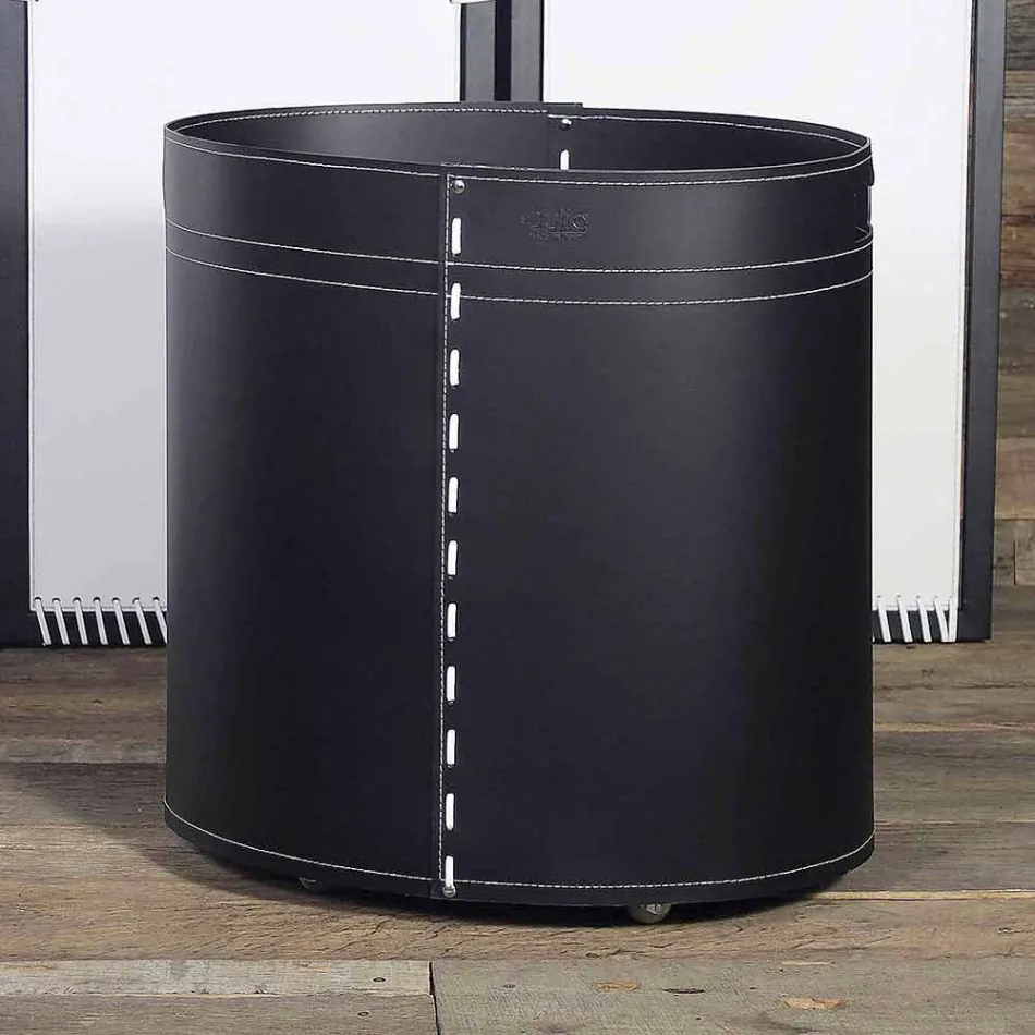 Porta log en piel Astra 100% Made in Italy Viadurini