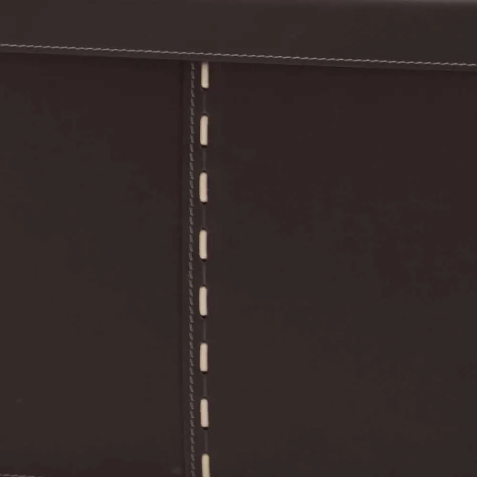 Caja de almacenamiento moderna en cuero regenerado Made in Italy - Gabry Viadurini