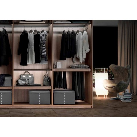 Caja de almacenamiento de cuero de diseño Made in Italy