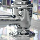 Par de grifos para lavabo de latón de diseño vintage Made in Italy - Elisea Viadurini