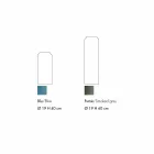 Par de jarrones decorativos en vidrio de color azul y ahumado, diseño moderno - Adriano Viadurini