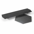 Par de bandejas en acero lacado negro o dorado de diseño moderno - Savona Viadurini