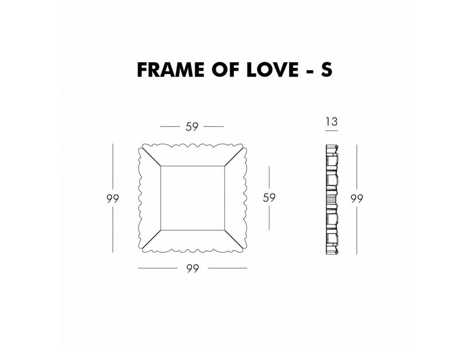 Slide Frame Of Love marco decorativo de pared hecho en Italia Viadurini