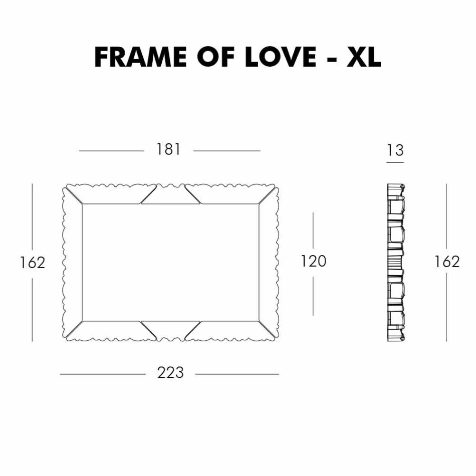 Slide Frame Of Love marco decorativo de pared hecho en Italia Viadurini