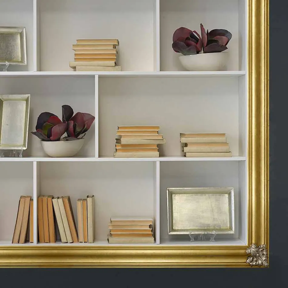 Marco de plasma de pared en madera ayus, abeto hecho en Italia Giulio Viadurini