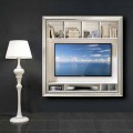 Mueble de TV de plasma Mirko de pared, en madera, producido en Italia