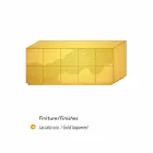 Aparador con pizarra de 10 a priori, de diseño moderno, blanco, negro o de oro Viadurini