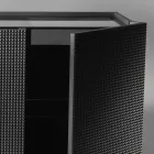 Aparador con dos puertas negras con 2 puertas y cajones retirada flora Viadurini