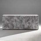 Aparador de 3 puertas con 3 estantes interiores en madera y MDF - Pesci Viadurini