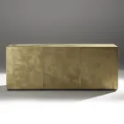 Aparador de 3 puertas con 3 estantes interiores en madera y MDF - Pesci Viadurini