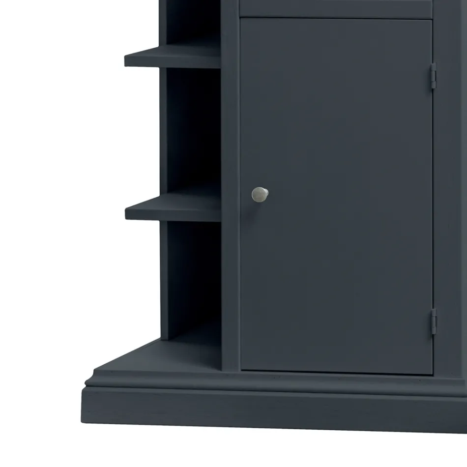 Aparador con 1 puerta, 1 cajón y 3 compartimentos abiertos Made in Italy - Hoder Viadurini