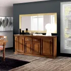 Aparador con 4 Puertas y 2 Cajones en Madera de Bassano Made in Italy - Tanit Viadurini