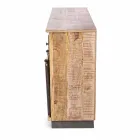 Aparador con estructura en madera de mango y acero de estilo industrial - Vidia Viadurini