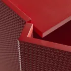 Aparador de salón con 2 puertas en acabado diamante, fabricado en Italia - Sagittario Viadurini