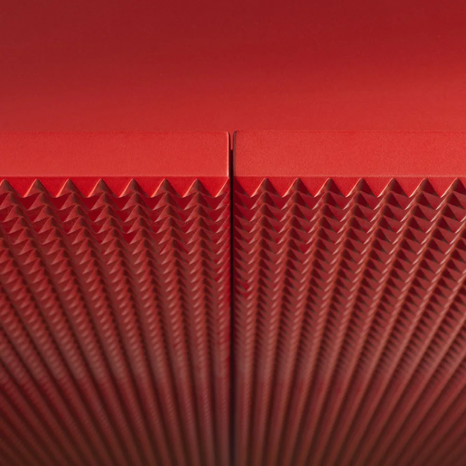 Aparador de salón con 2 puertas en acabado diamante, fabricado en Italia - Sagittario Viadurini