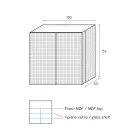 Aparador de salón con 2 puertas en acabado diamante, fabricado en Italia - Sagittario Viadurini