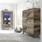 Aparador de salón en madera laminada con 4 puertas Made in Italy - Carambola Viadurini