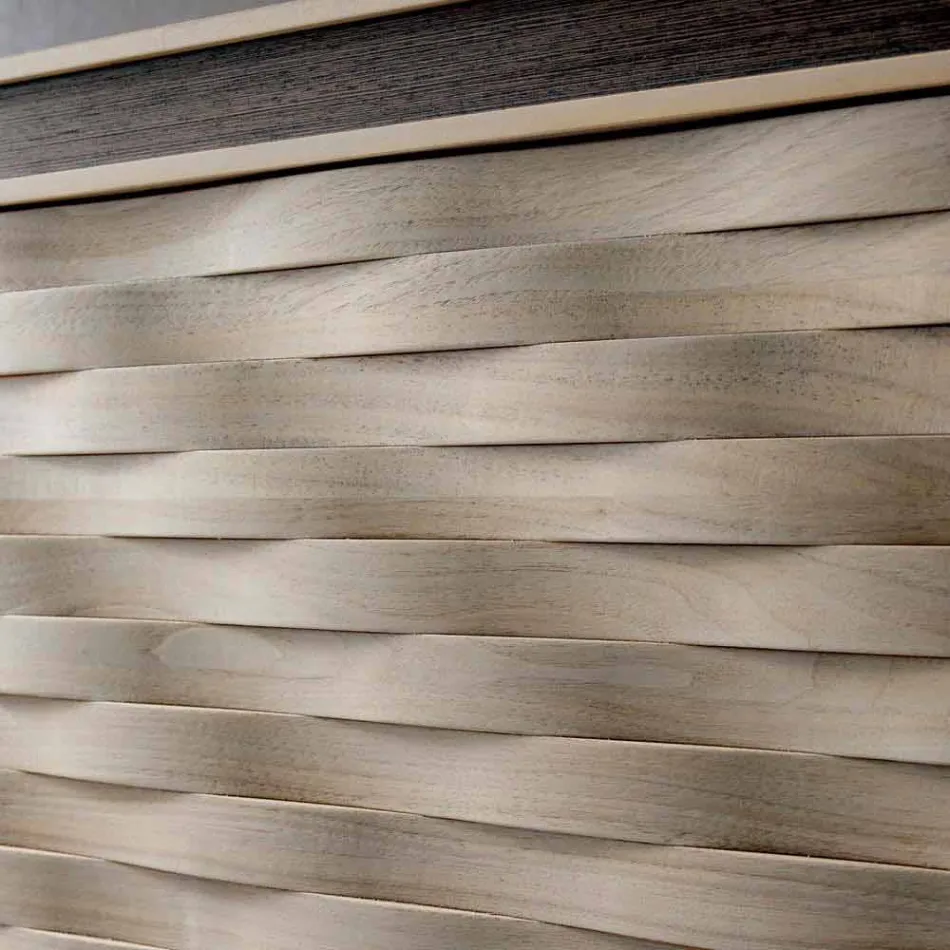 Aparador de diseño moderno en madera maciza, W192 x D 50 cm, Teresa Viadurini