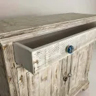 Aparador de madera maciza de abeto con estantes internos Made in Italy - Pierrot Viadurini