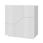 Aparador en madera de melamina 3 habitaciones y 2 estantes Made in Italy - Alyssa Viadurini