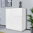 Aparador en madera de melamina 3 habitaciones y 2 estantes Made in Italy - Alyssa Viadurini