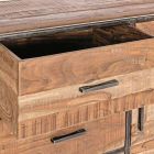 Aparador moderno con estructura en madera de acacia y acero Homemotion - Posta Viadurini