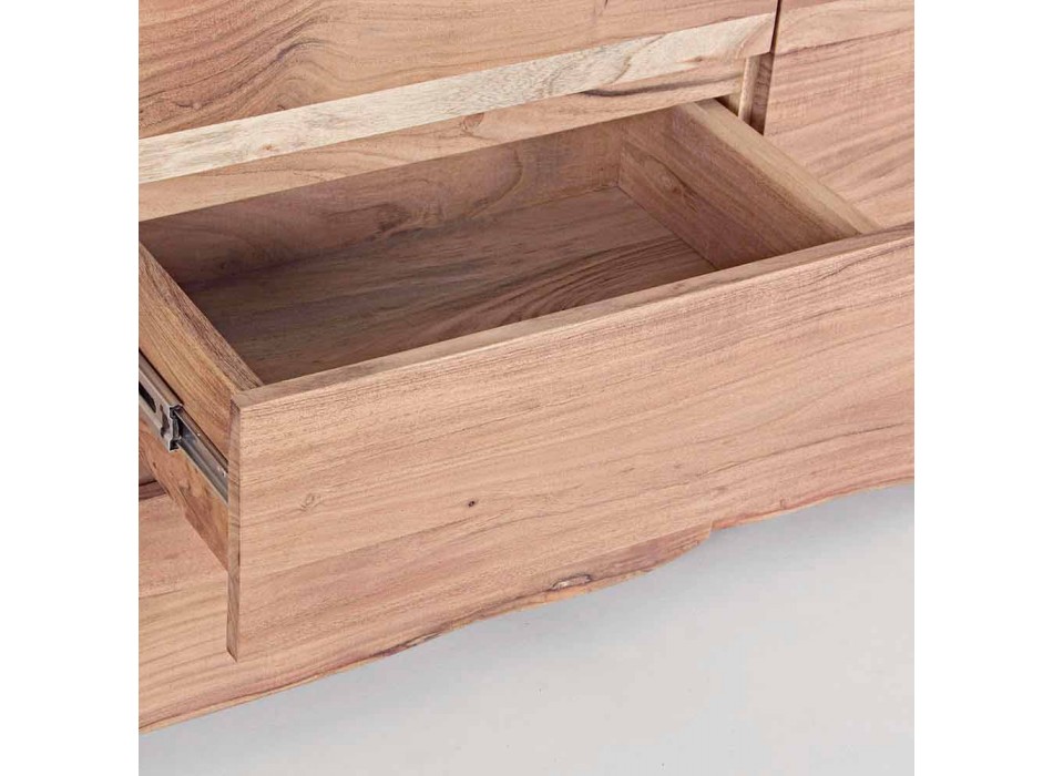 Aparador moderno en madera de acacia con 2 puertas y 3 cajones Homemotion - Lauro
