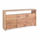 Aparador moderno en madera de acacia con 2 puertas y 3 cajones Homemotion - Lauro Viadurini