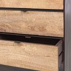 Aparador moderno en madera de mango con tiradores de acero Homemotion - Amilcare Viadurini